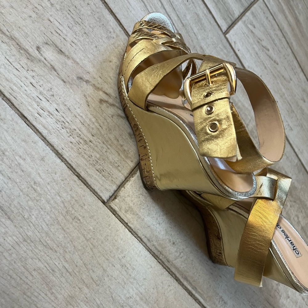 Charles David gold heals size 5b